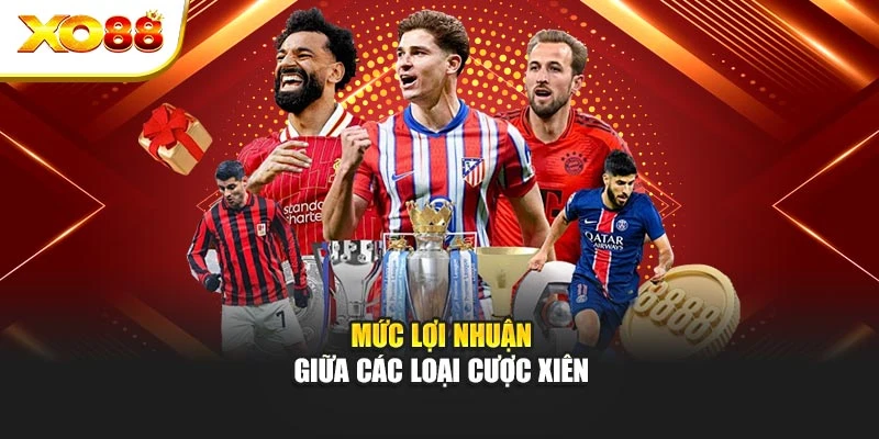 Mức lợi nhuận giữa các loại cược xiên