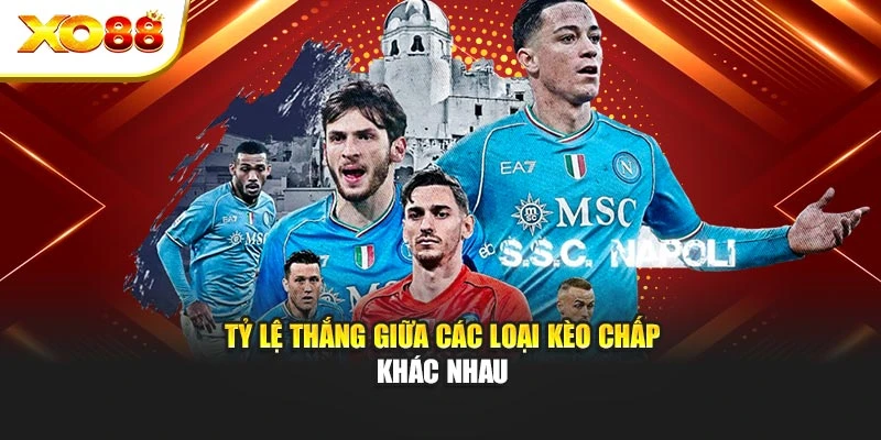 Tỷ lệ thắng giữa các loại kèo chấp khác nhau